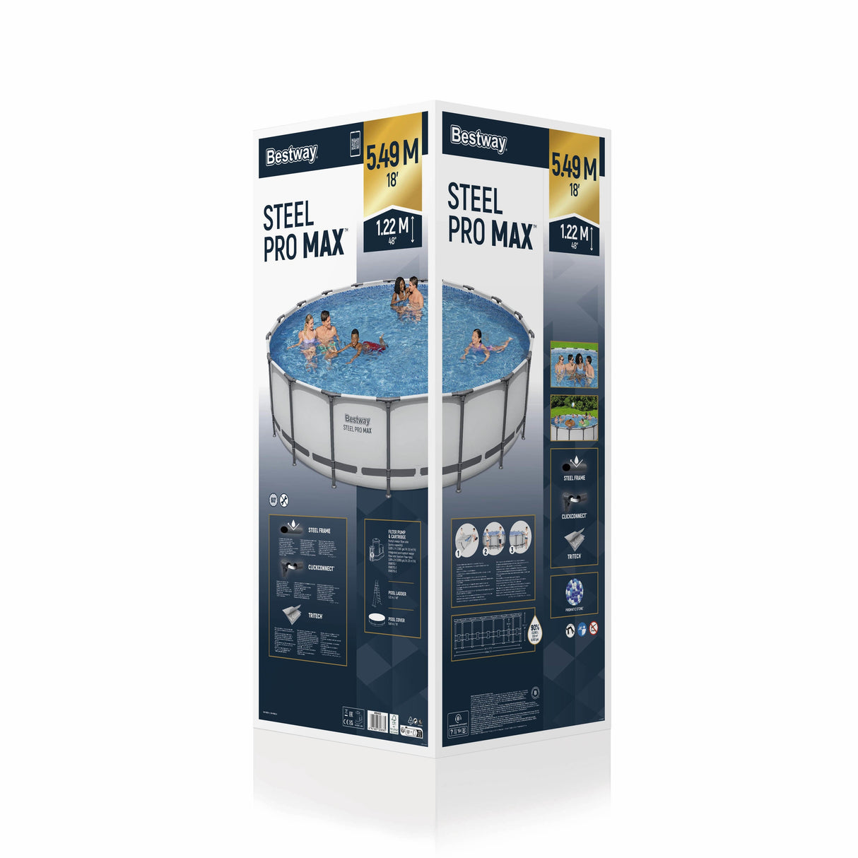 STEEL PRO MAX ROUND FRAME POOL SET