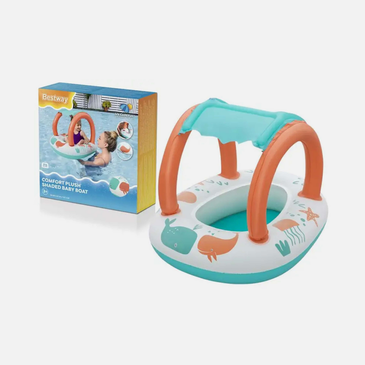 COMFORT PLUSH SHADED BABY BOAT (84CMX67CM)