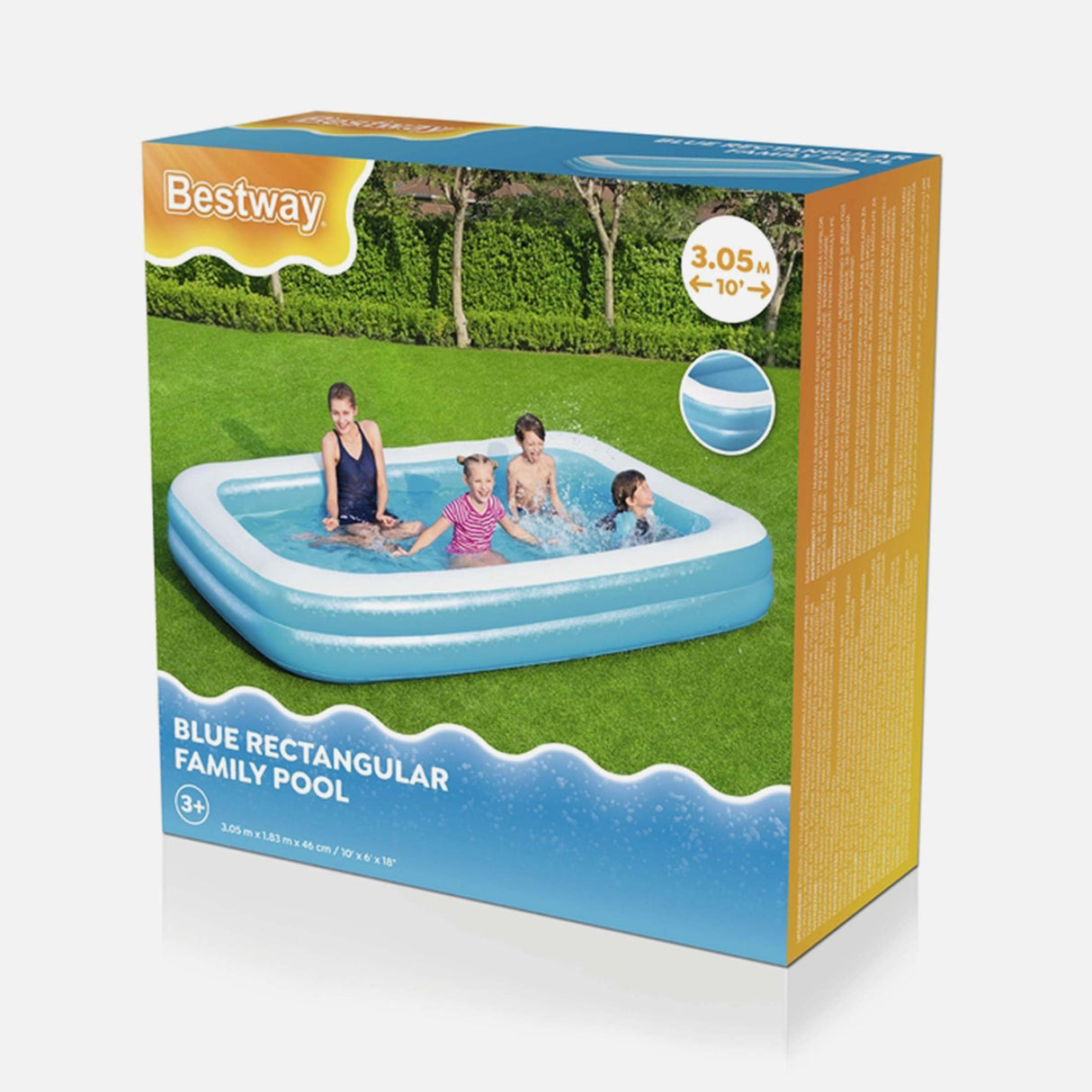 Rectangle Inflatable Pool (3.05 x 1.83 m)