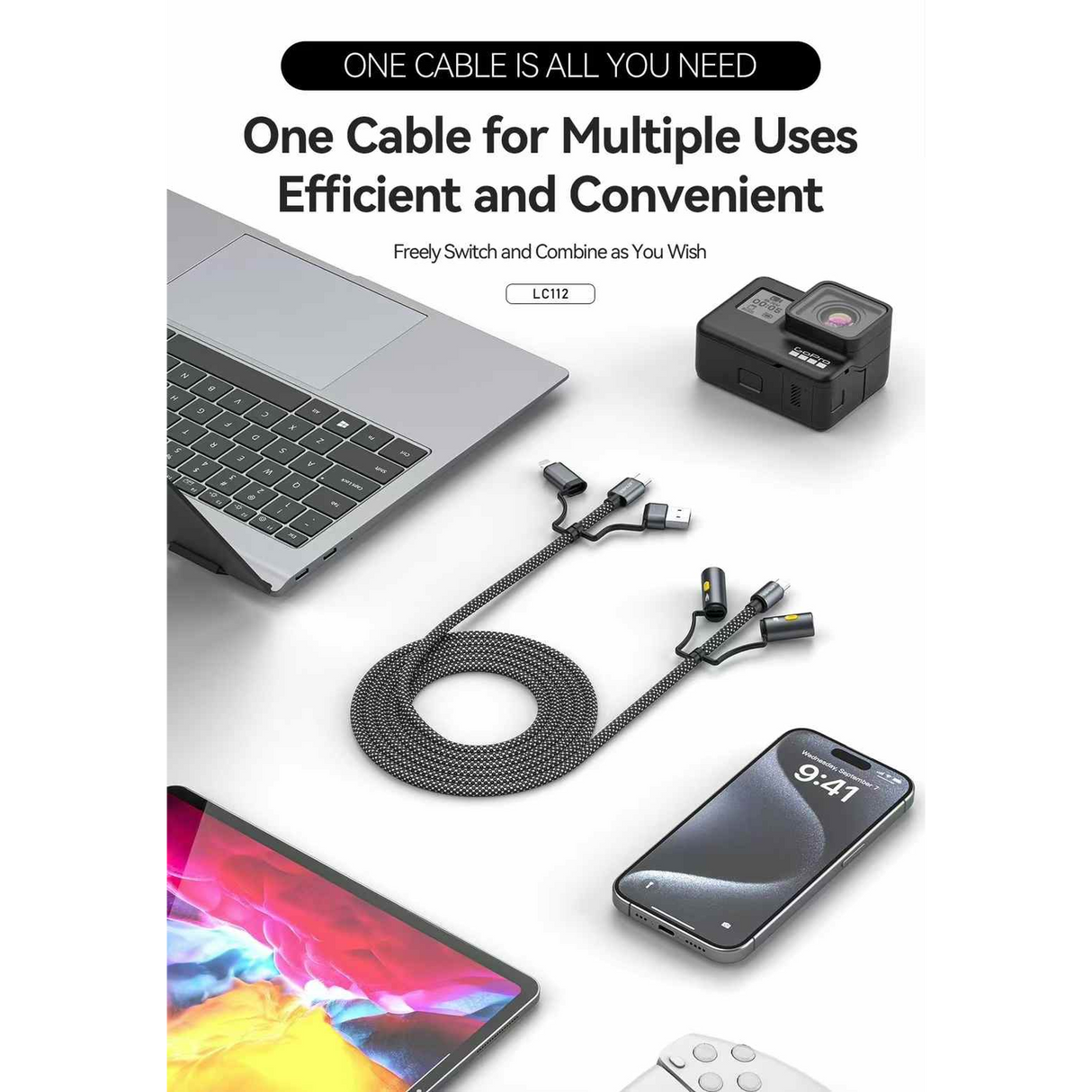 POLAR BURNING LEOPARD 6-IN-1 CABLE