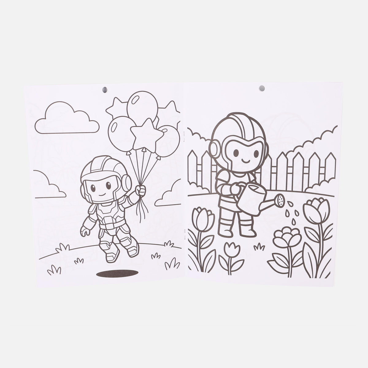 Coloring Book with 12 Color Pencils