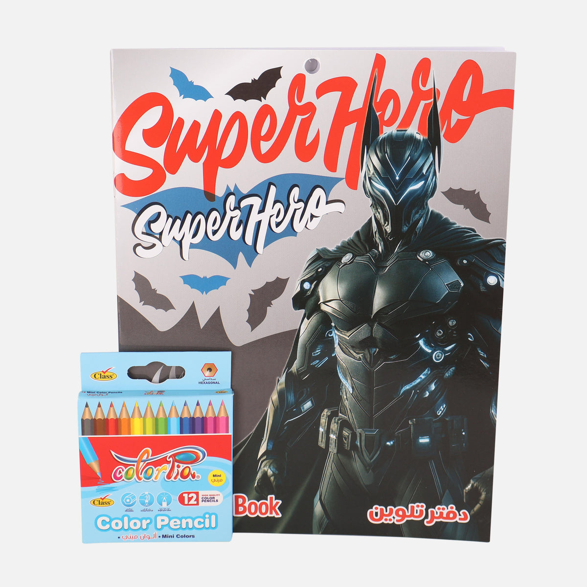 Coloring Book with 12 Color Pencils