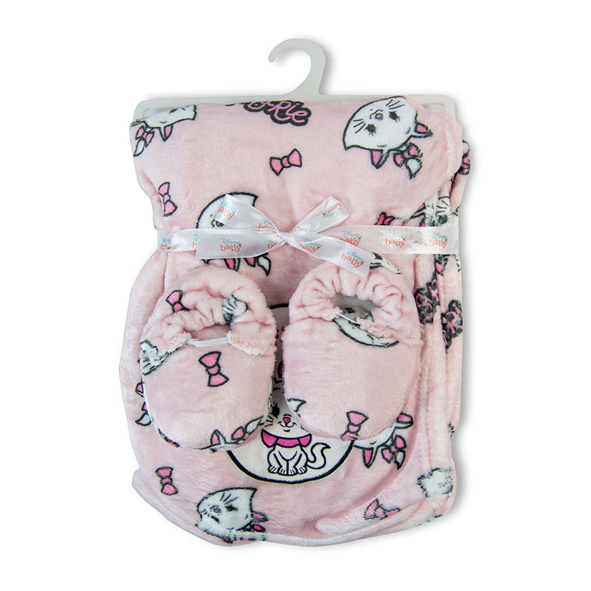 Girls Flannel Blanket W/booties Gift Set
