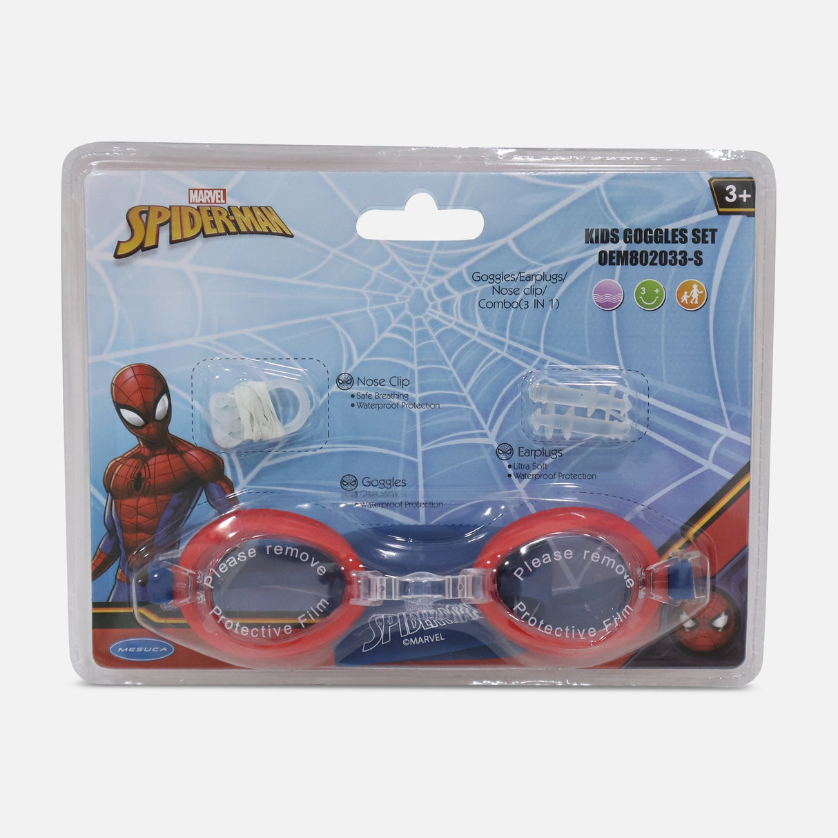MESUCA SPIDER MAN KIDS GOGGLES+NE (+3Y)