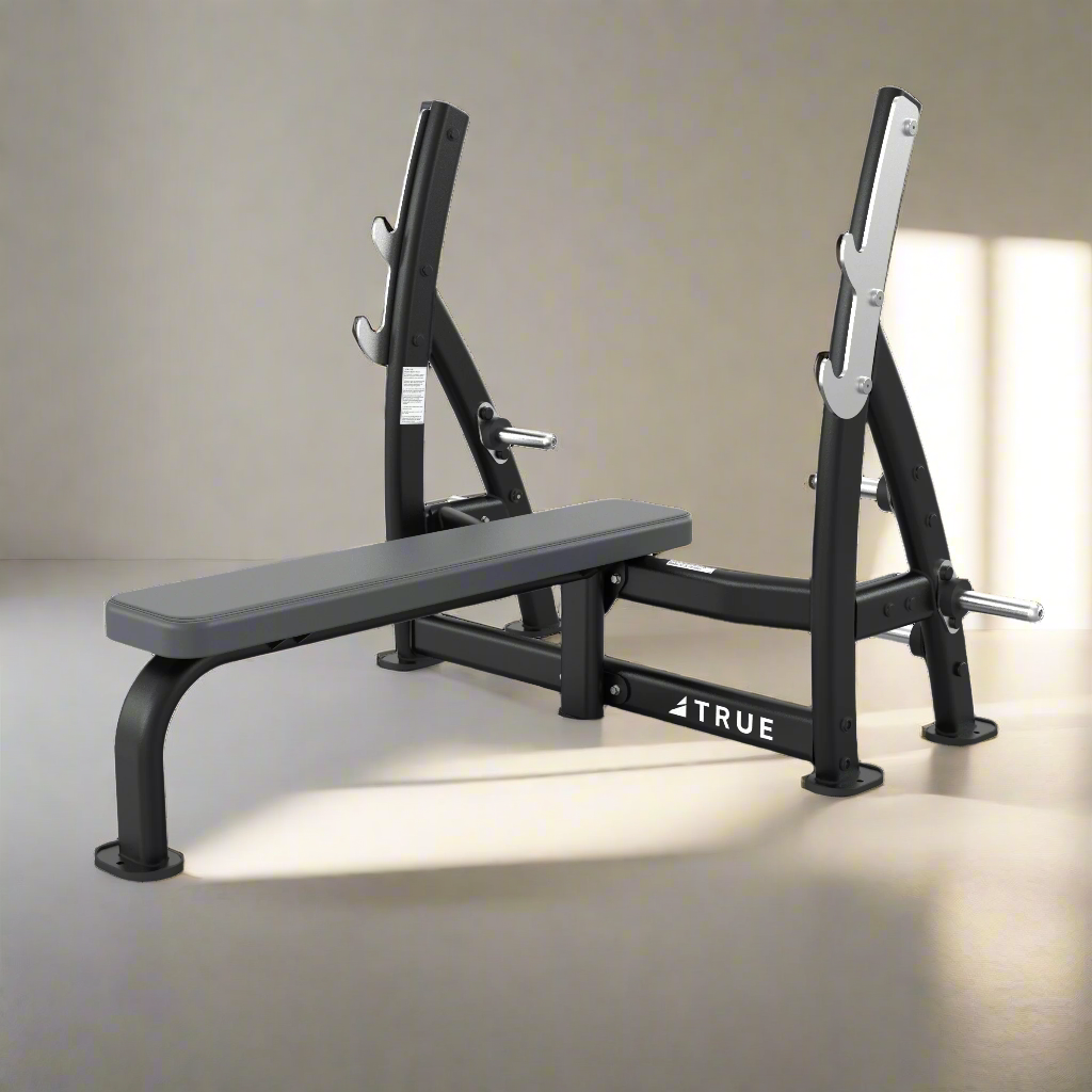 XFW7100-19 TRUE SUPINE BENCH W/PLATE HOLDER CHARCOAL