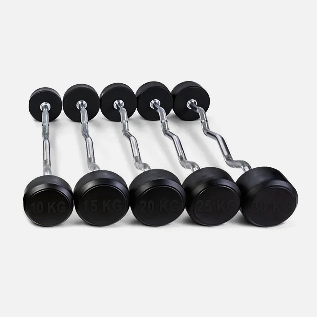 Rubber Curl Barbell Set
