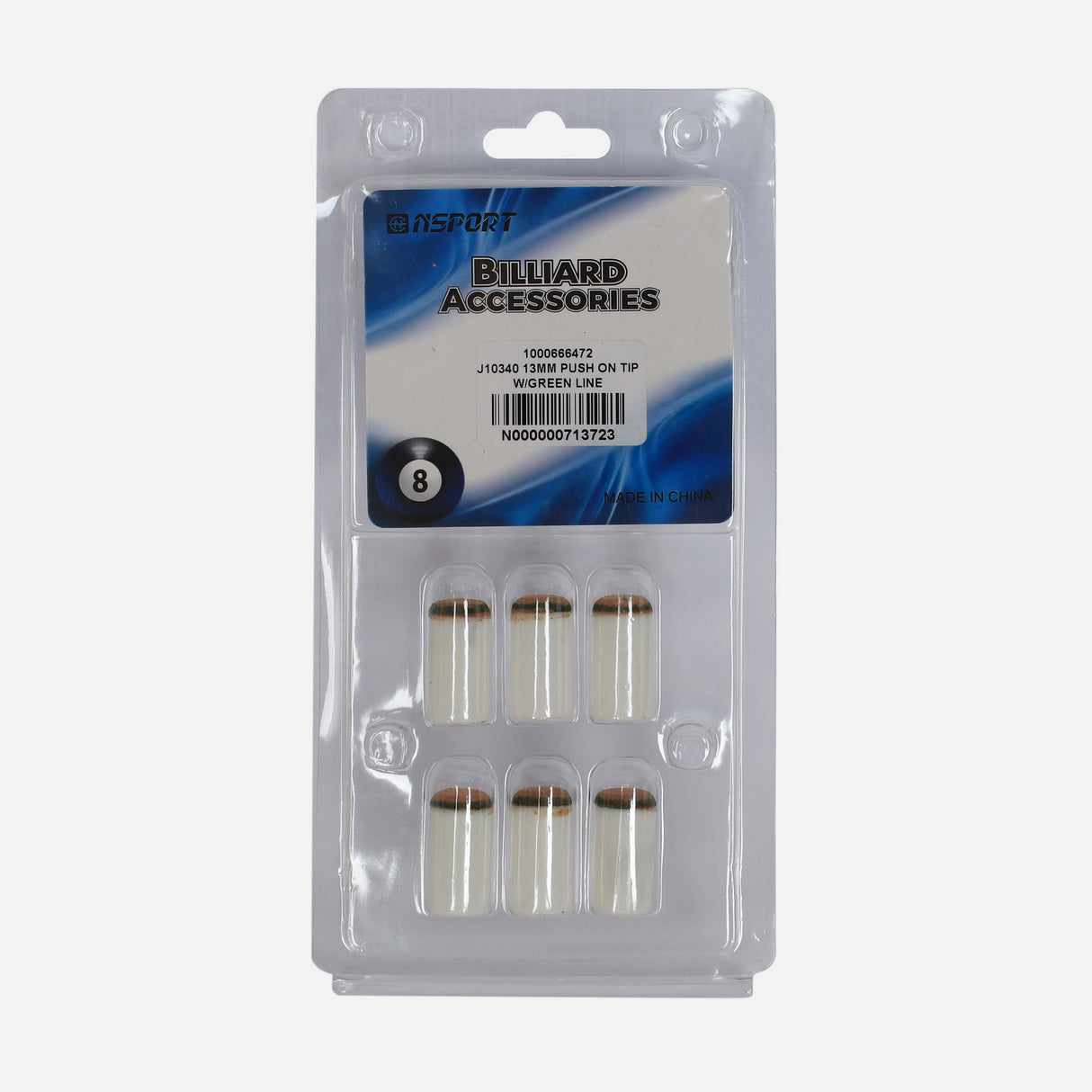 13MM PUSH ON TIP W/LINE 6 PCS BLISTER PACKING