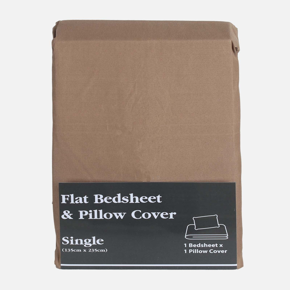 FLAT BED SHEET WITH PILLOW COVER