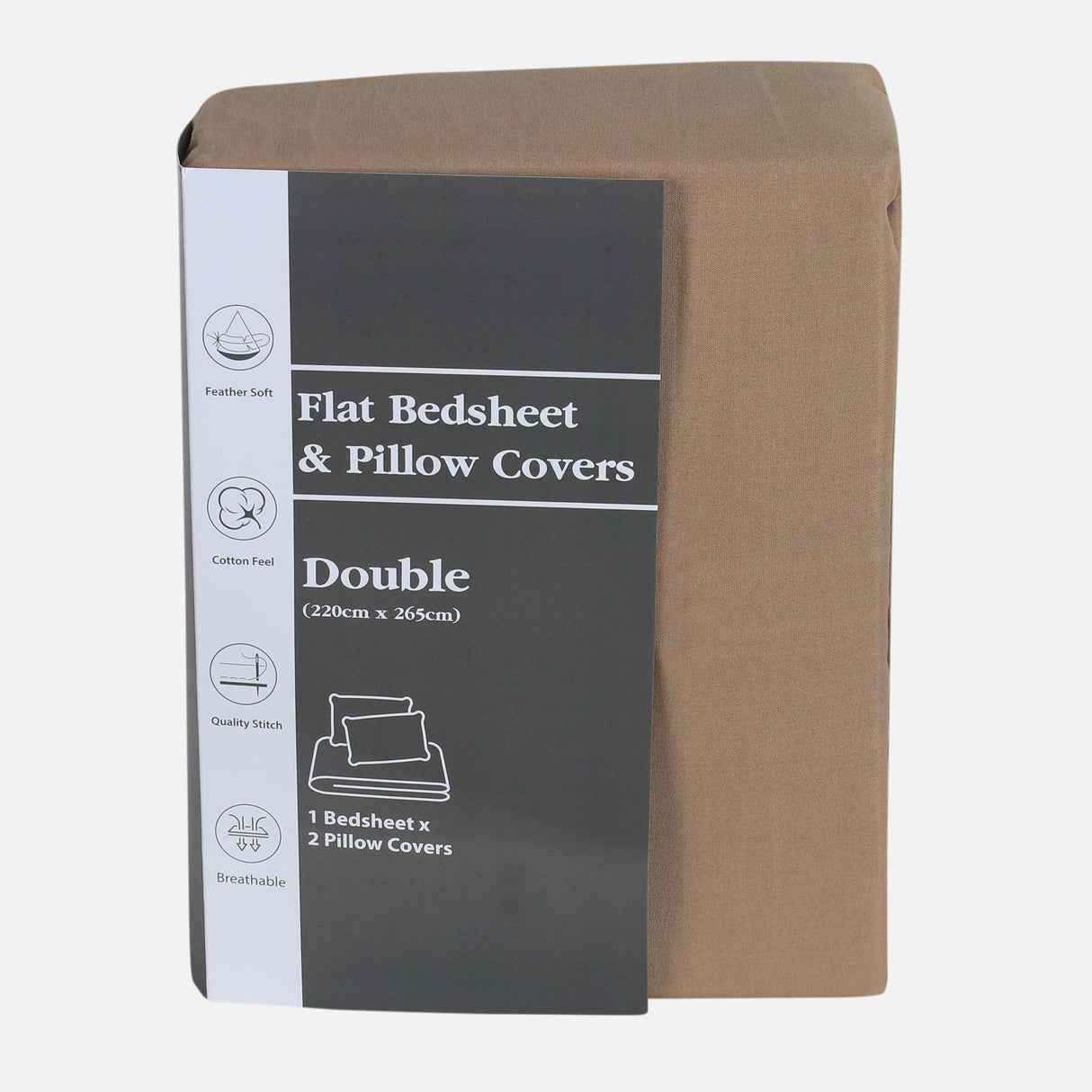 FLAT BED SHEET WITH PILLOW COVER