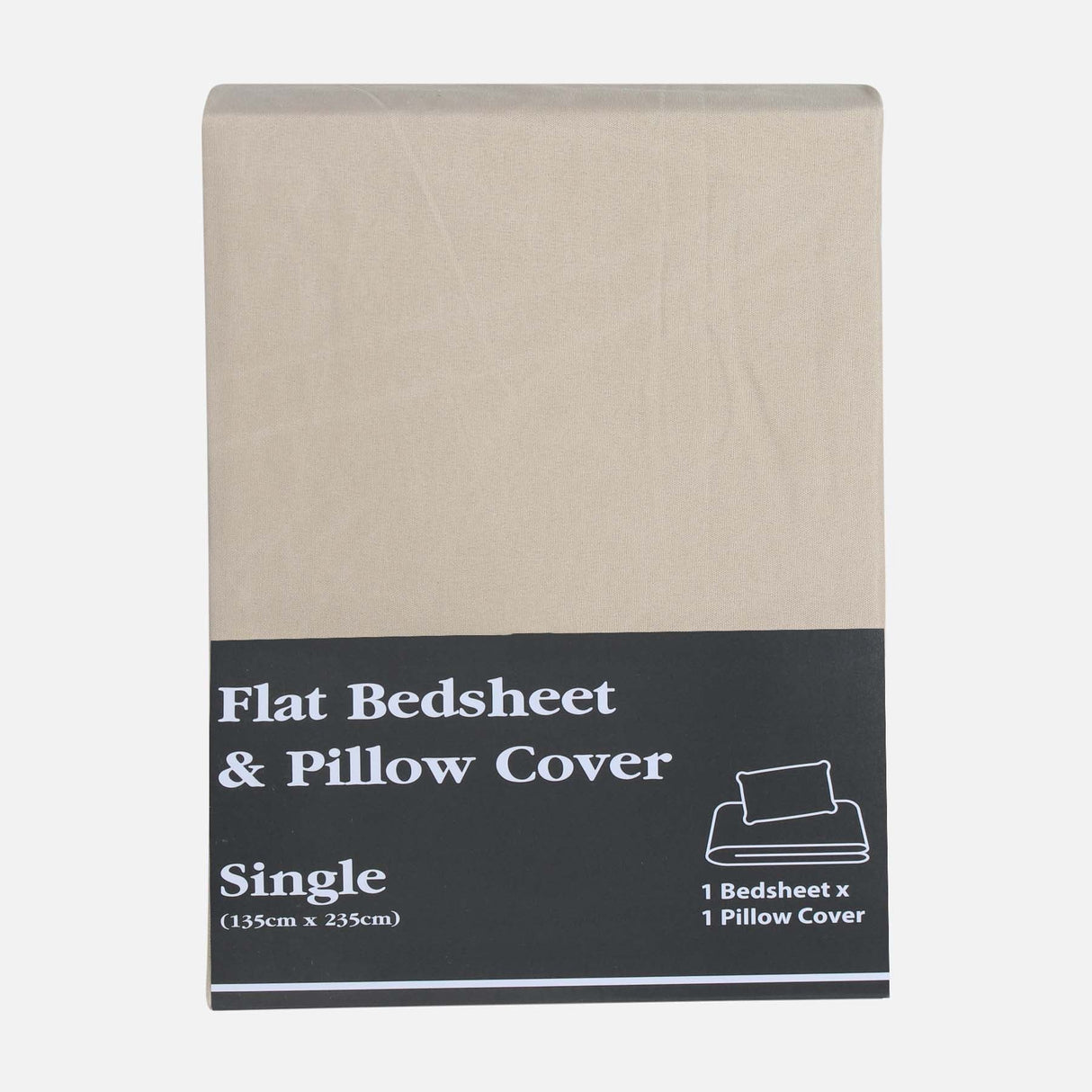 FLAT BED SHEET WITH PILLOW COVER