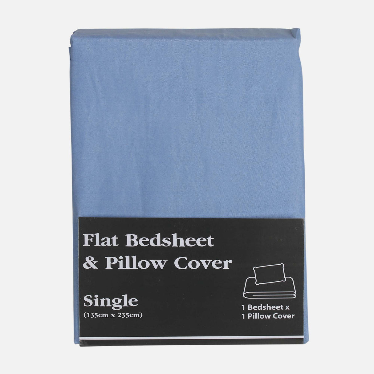 FLAT BED SHEET WITH PILLOW COVER