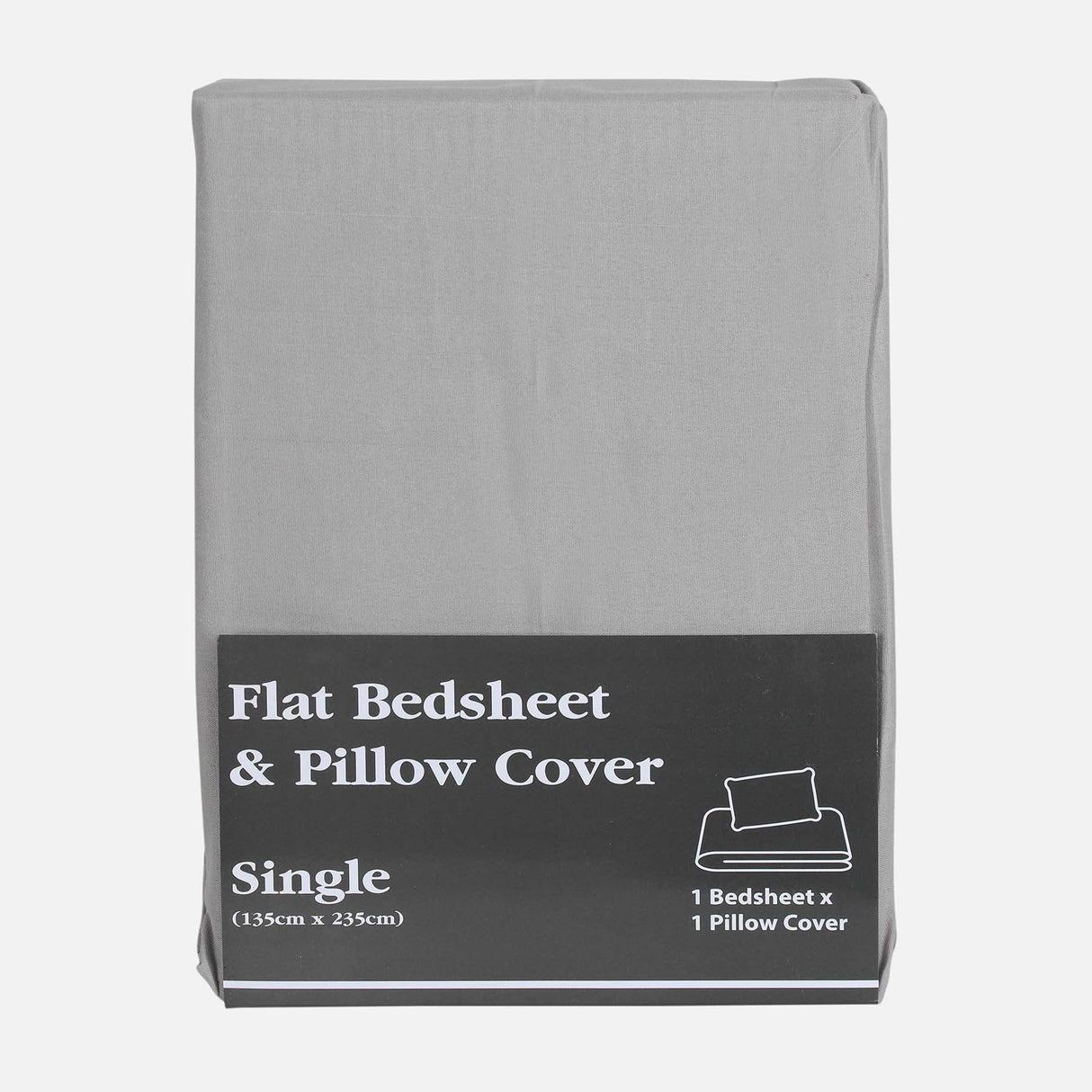 FLAT BED SHEET WITH PILLOW COVER