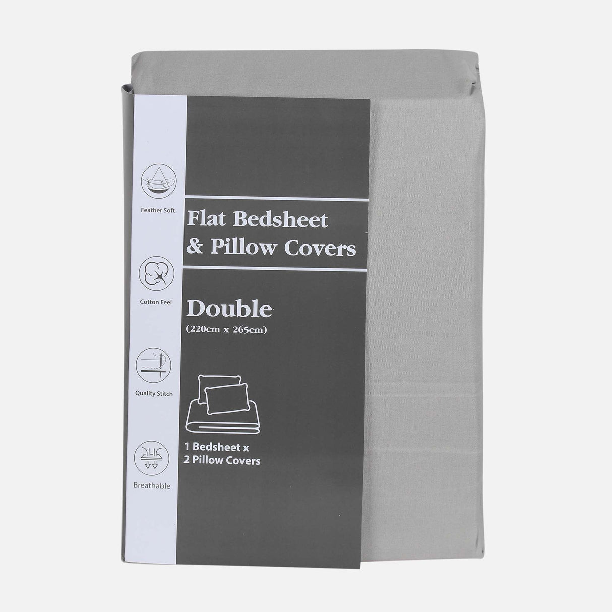 FLAT BED SHEET WITH PILLOW COVER