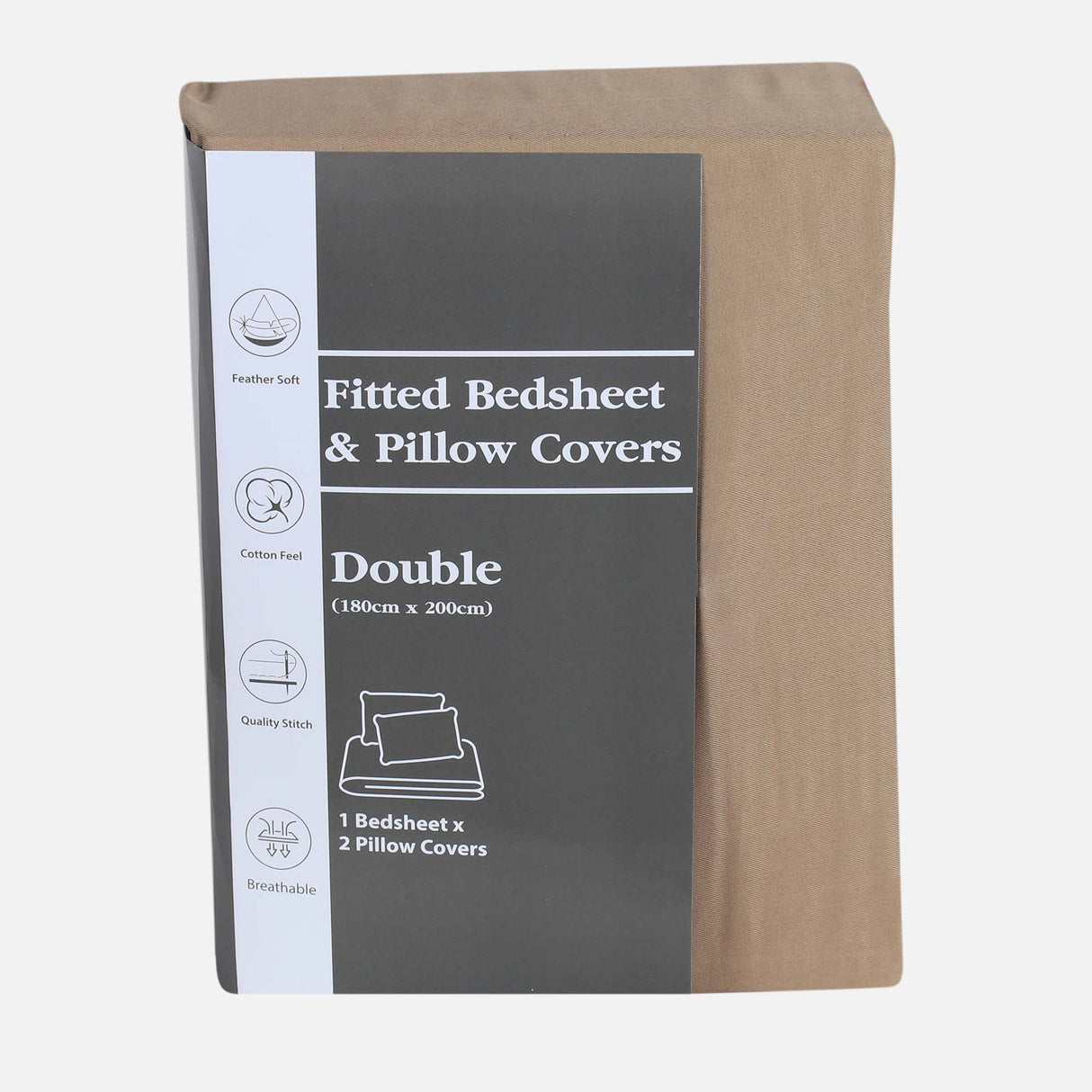 FITTED BED SHEET WITH PILLOW COVER