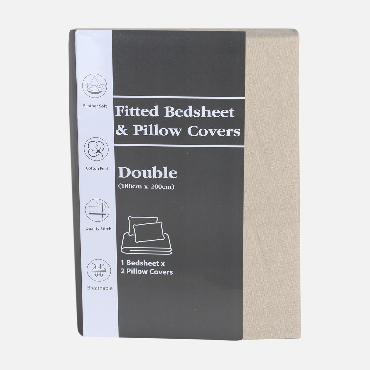 FITTED BED SHEET WITH PILLOW COVER