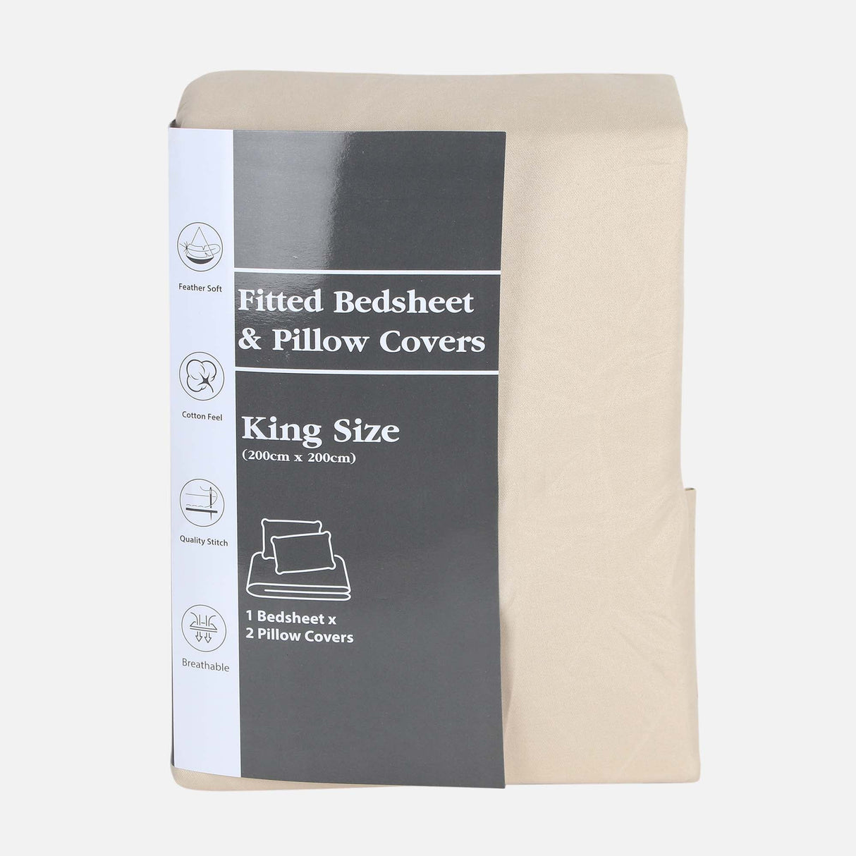 FITTED BED SHEET WITH PILLOW COVER