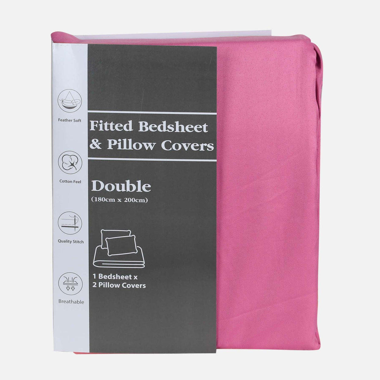 FITTED BED SHEET WITH PILLOW COVER
