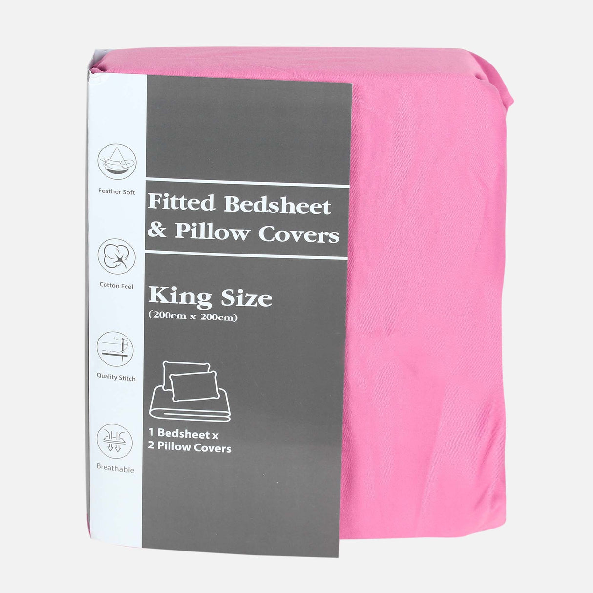 FITTED BED SHEET WITH PILLOW COVER