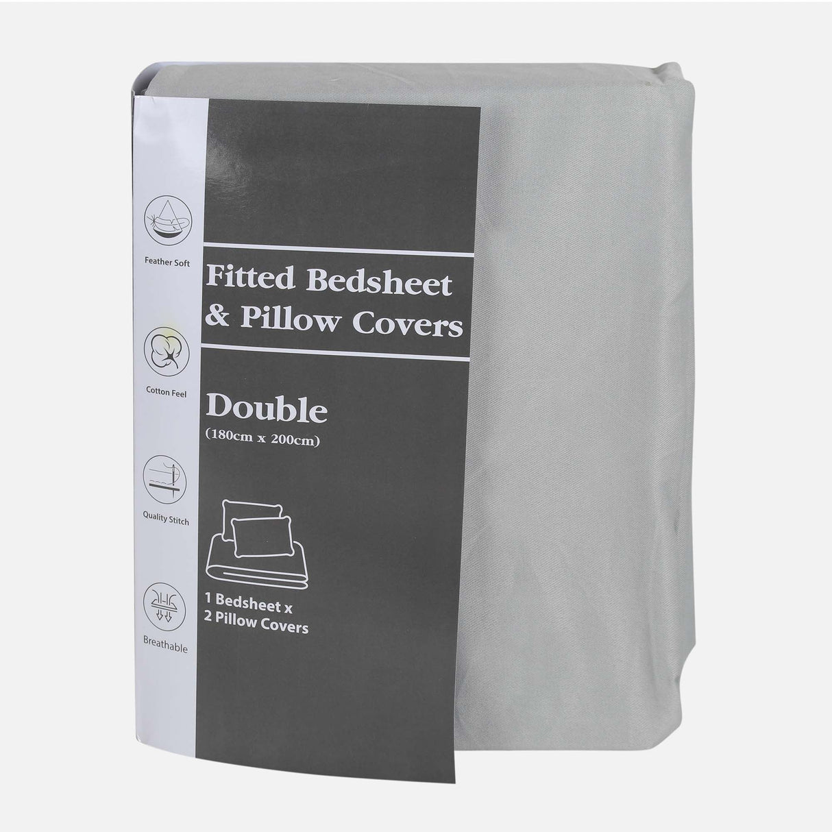 FITTED BED SHEET WITH PILLOW COVER