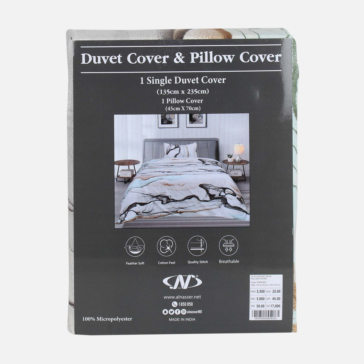 DUVET WITH PILLOW COVER (135X235 CM)