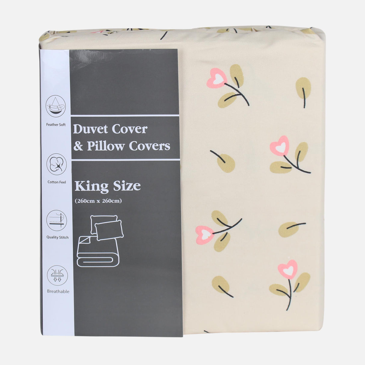 DUVET WITH PILLOW COVER (260X260 CM)