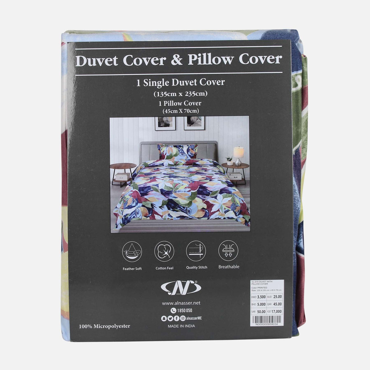 DUVET WITH PILLOW COVER (135X235 CM)
