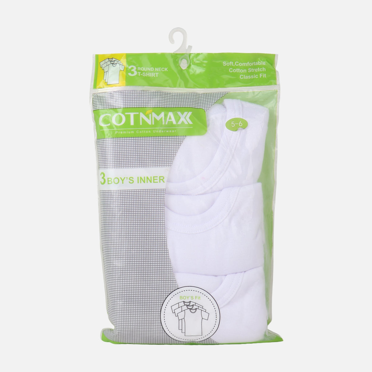 Boys Innerwear T-Shirt Round Neck 3 Pieces