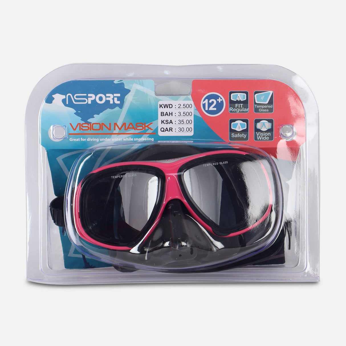 SWIM MASK TEMPERED GLASS (+12Y)