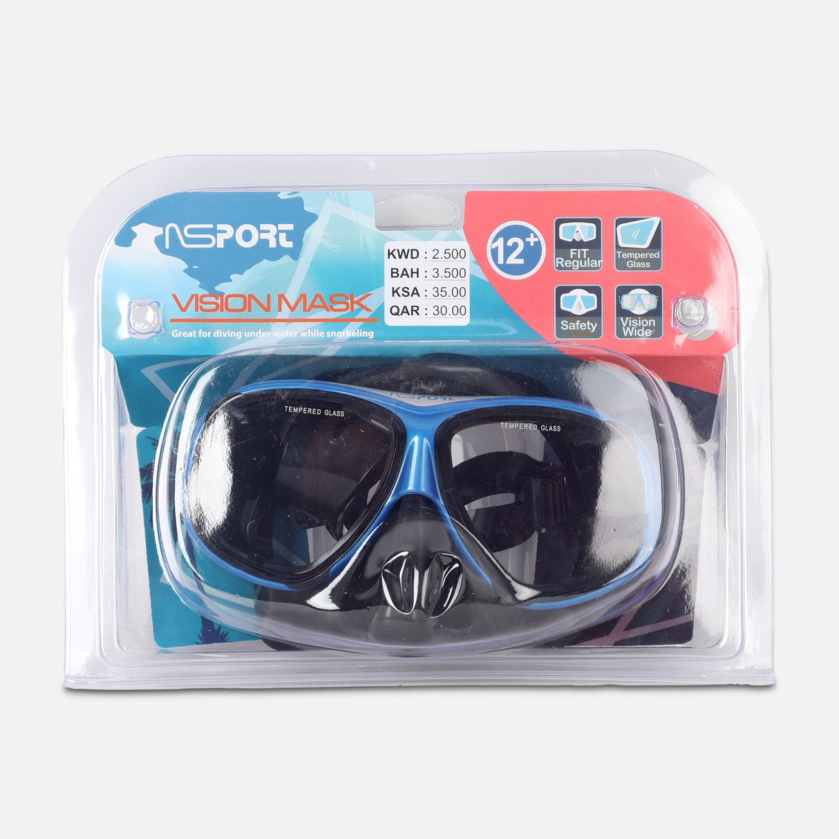 SWIM MASK TEMPERED GLASS (+12Y)