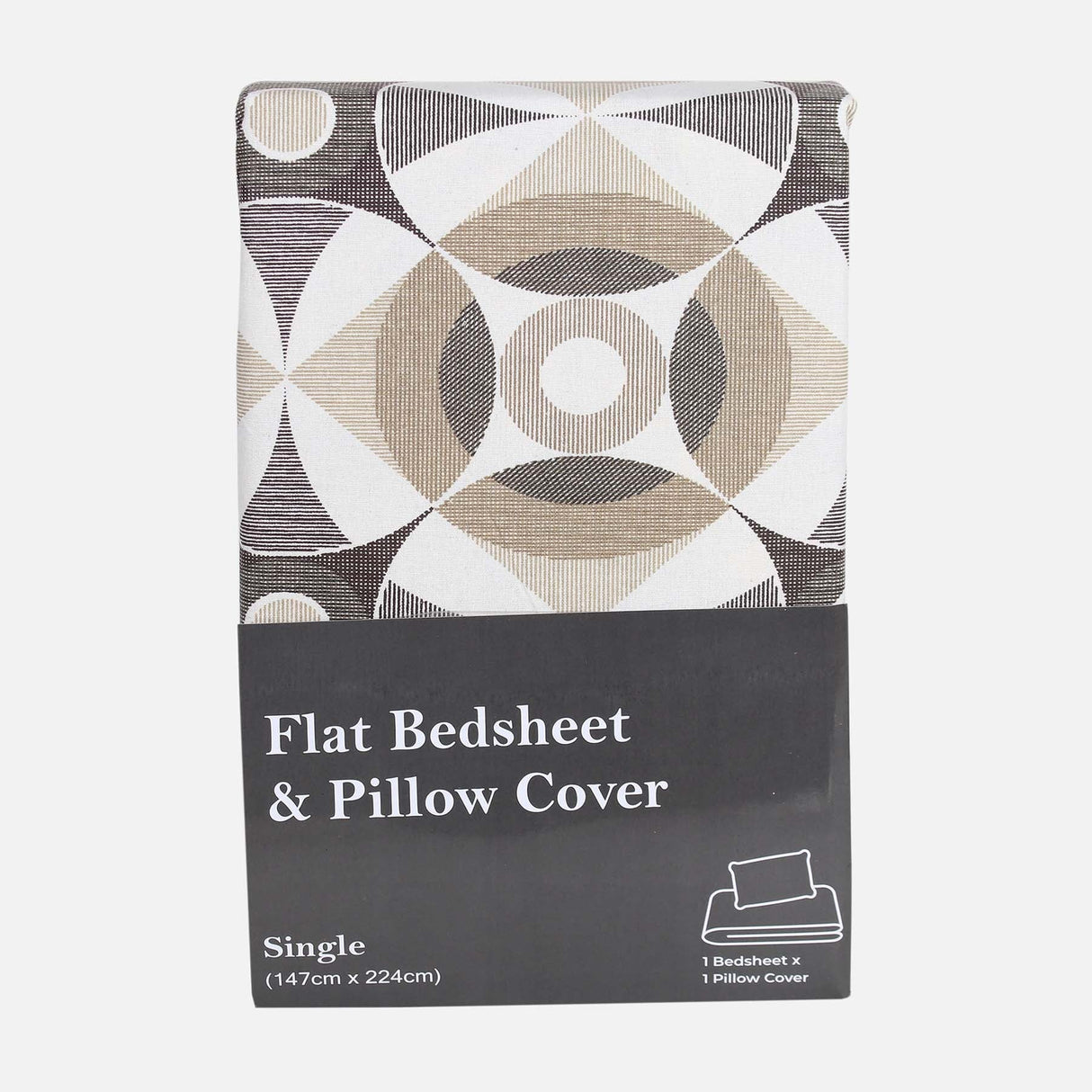 HONEY BRUSH SINGLE BED SHEET WITH 1 PILLOW COVER (60X88 CM)