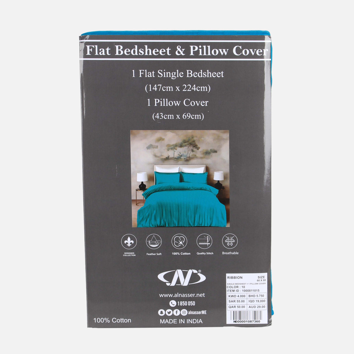 BED SHEET WITH 1 PILLOW COVER