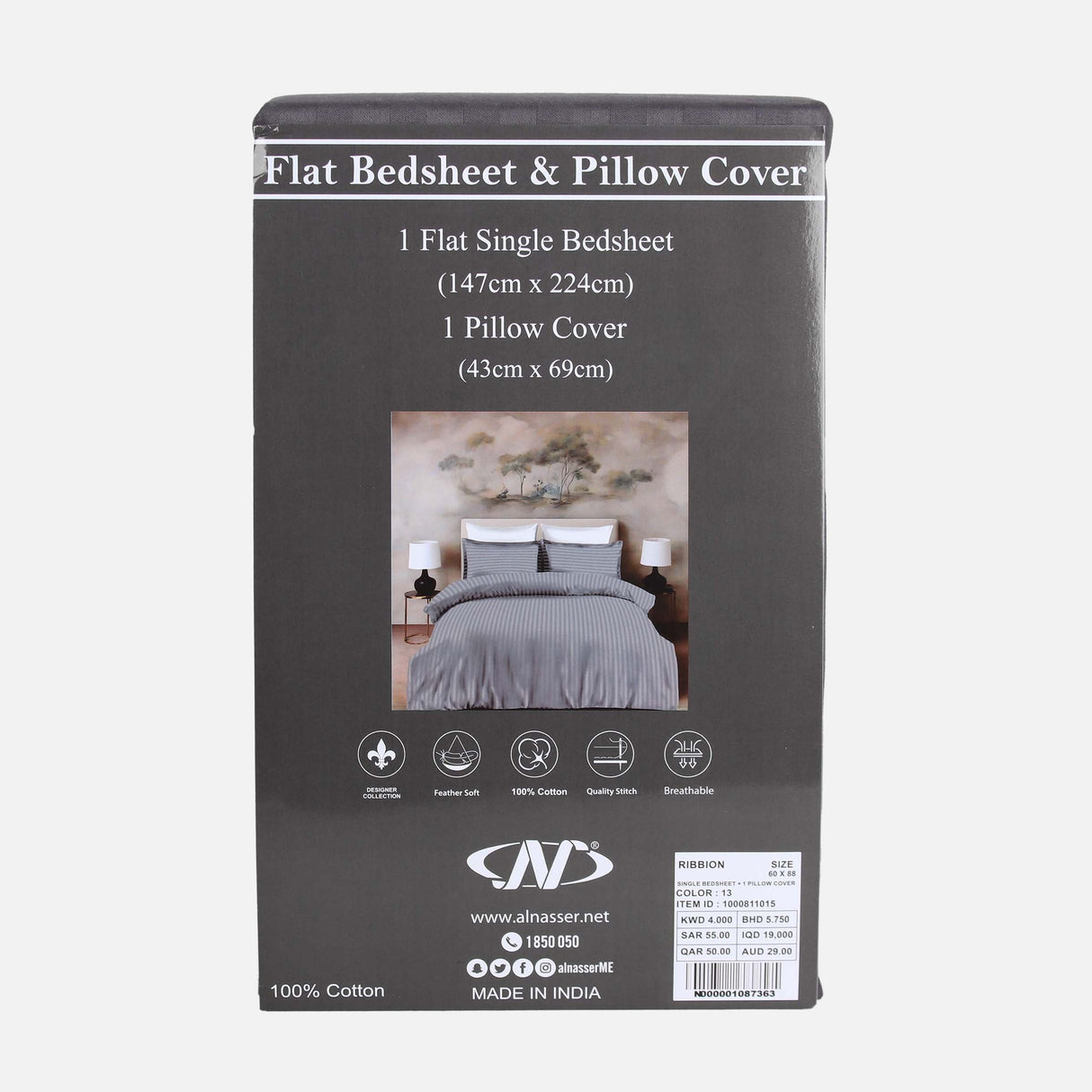 BED SHEET WITH 1 PILLOW COVER