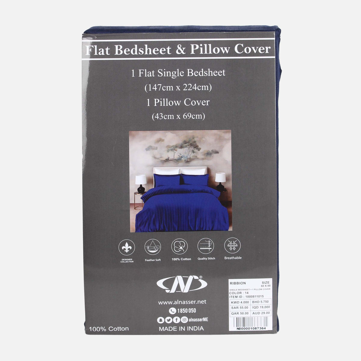 BED SHEET WITH 1 PILLOW COVER