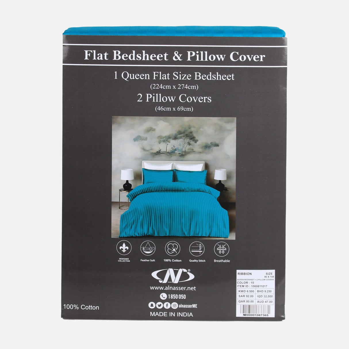 BED SHEET WITH 2 PILLOW COVER