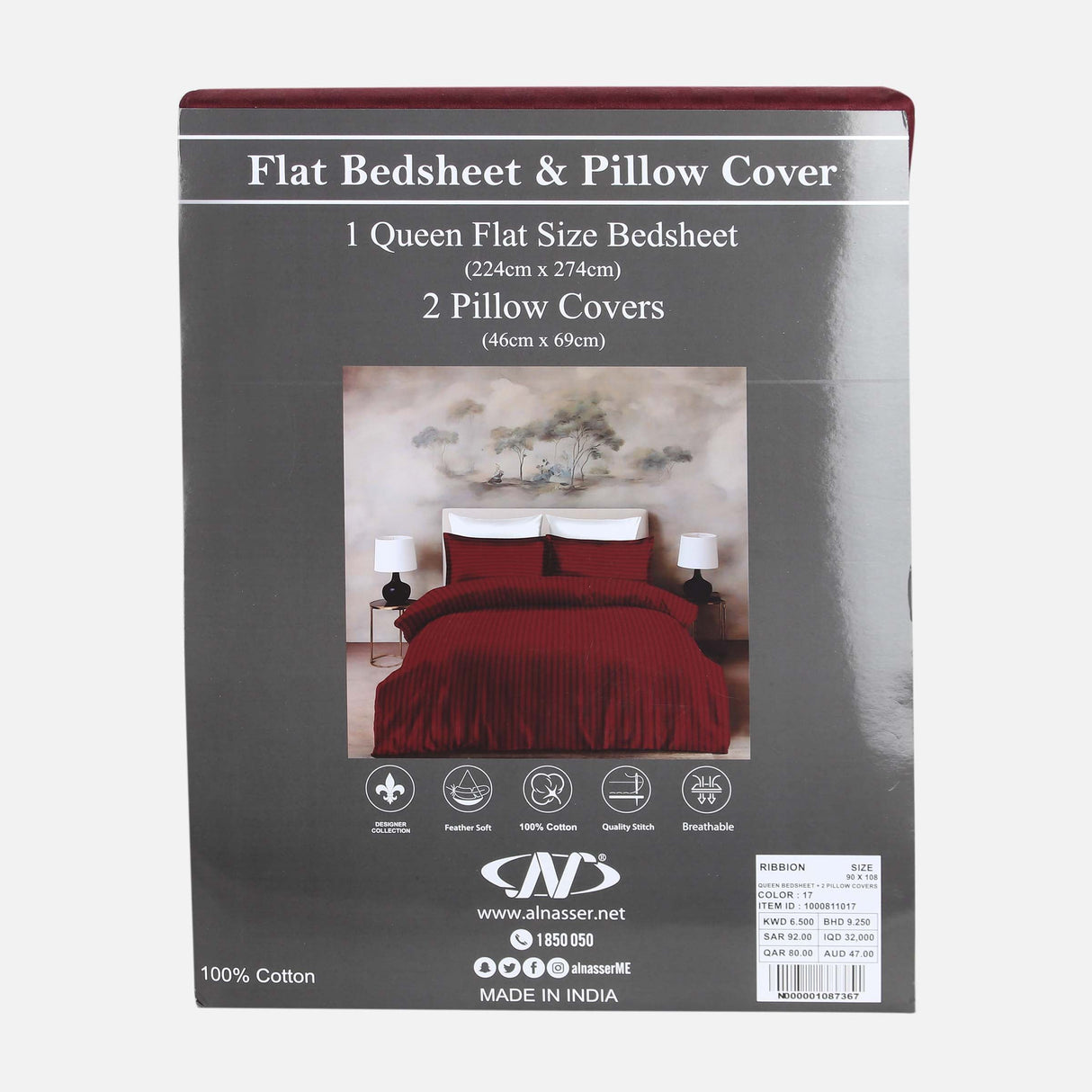 BED SHEET WITH 2 PILLOW COVER
