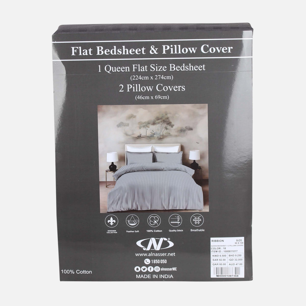 BED SHEET WITH 2 PILLOW COVER