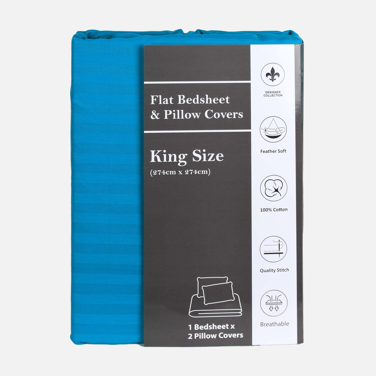 BED SHEET WITH 2 PILLOW COVER