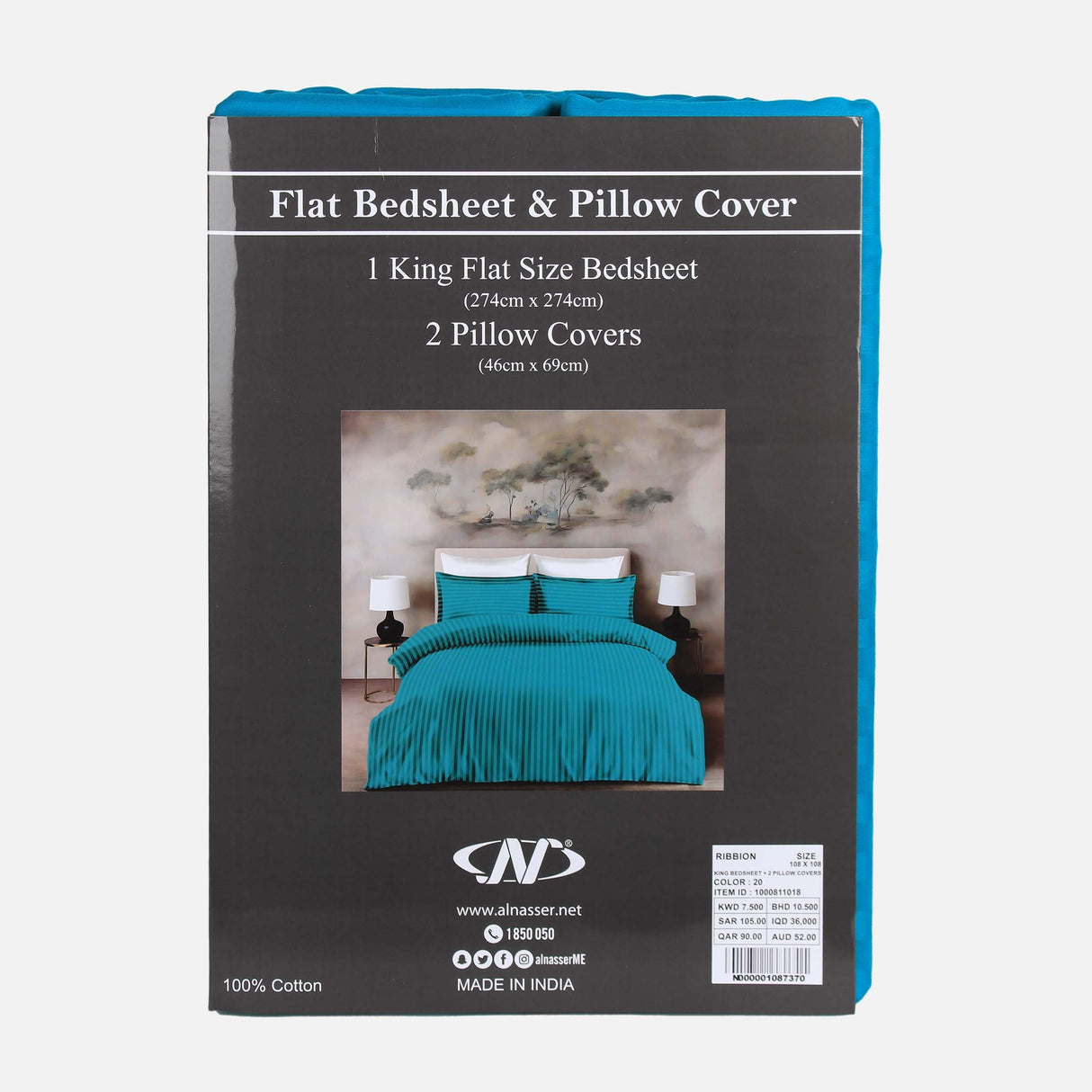 BED SHEET WITH 2 PILLOW COVER