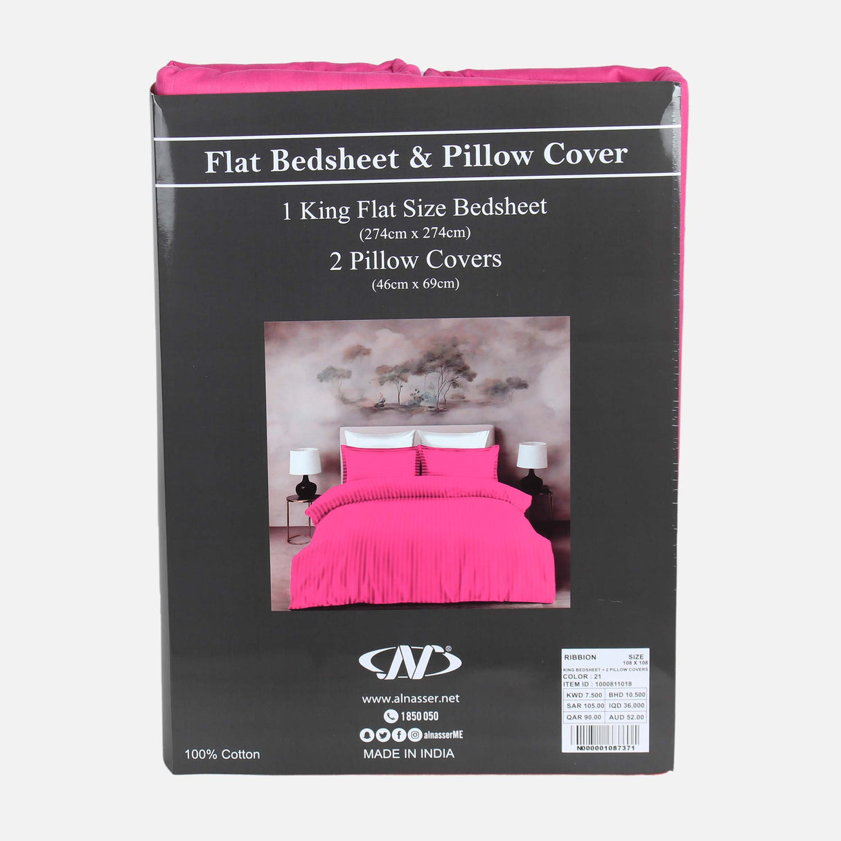 BED SHEET WITH 2 PILLOW COVER