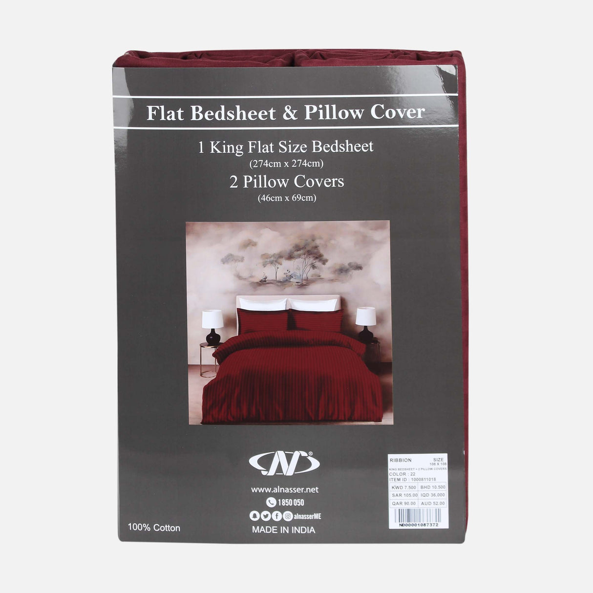 BED SHEET WITH 2 PILLOW COVER