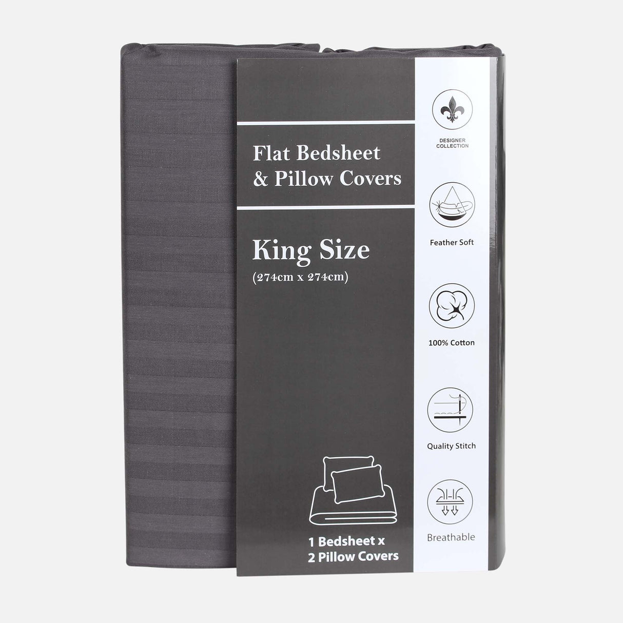 BED SHEET WITH 2 PILLOW COVER