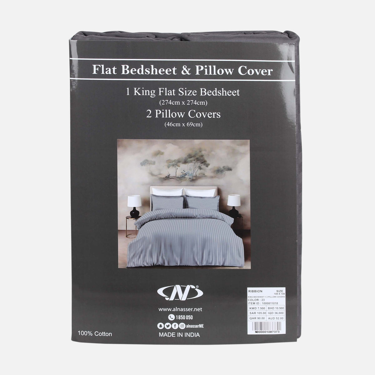 BED SHEET WITH 2 PILLOW COVER