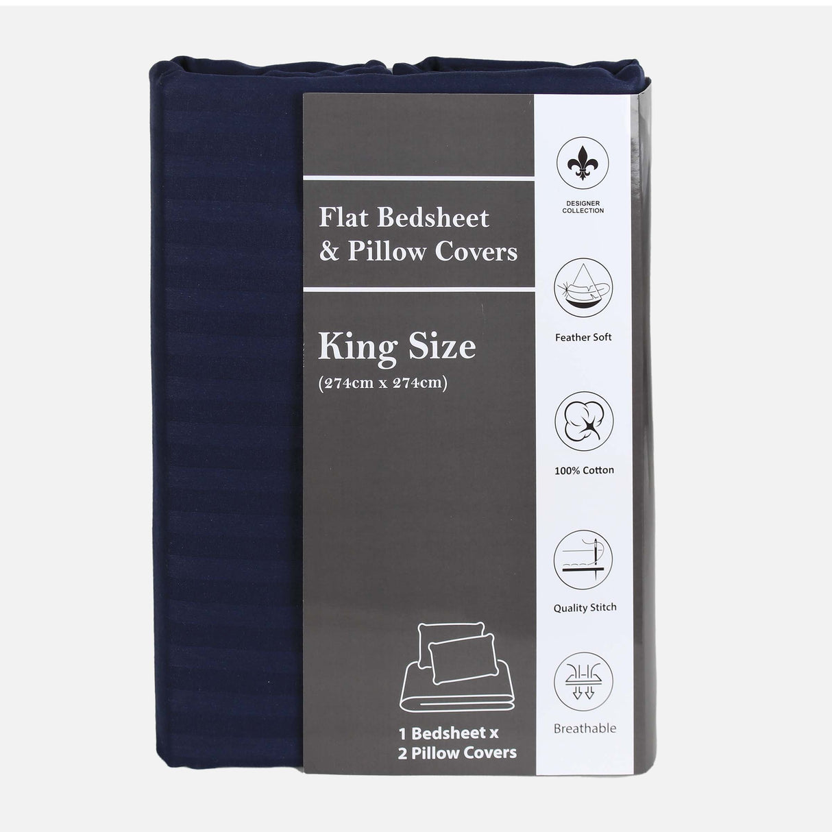 BED SHEET WITH 2 PILLOW COVER