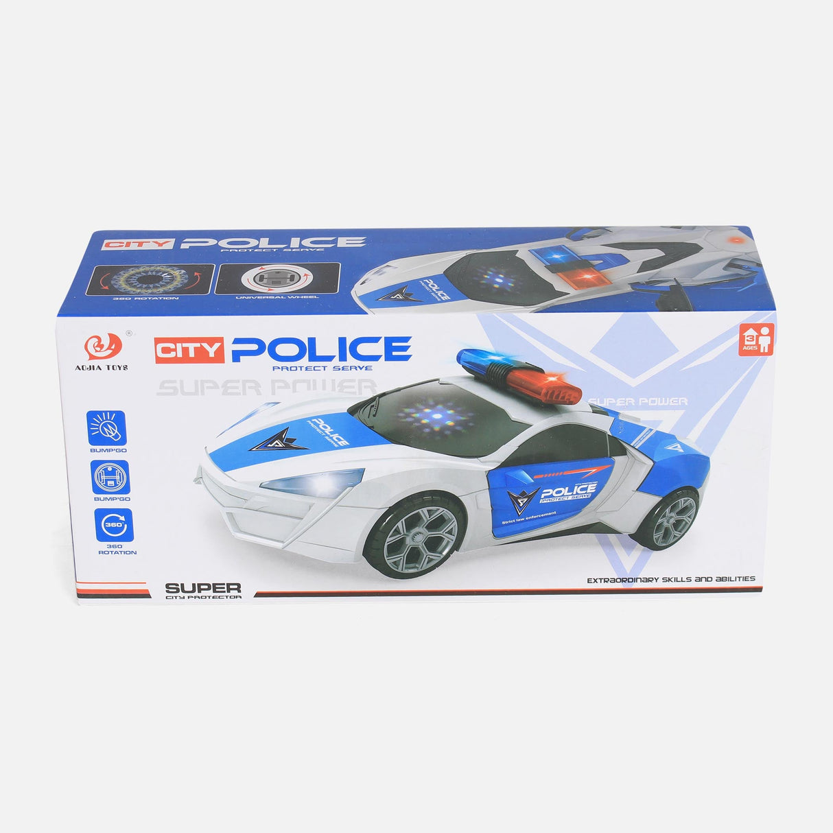 BATTERY POLICE CAR WITH LIGHT AND MUSIC