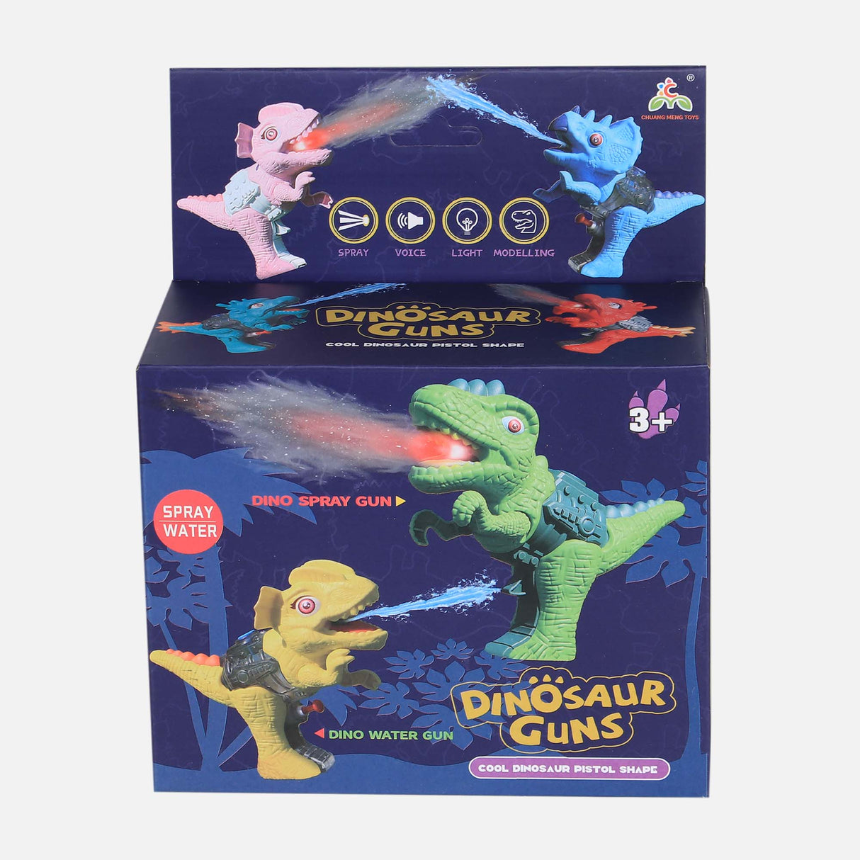 BATTERY GUN WITH LIGHT AND SOUND, SPRAY