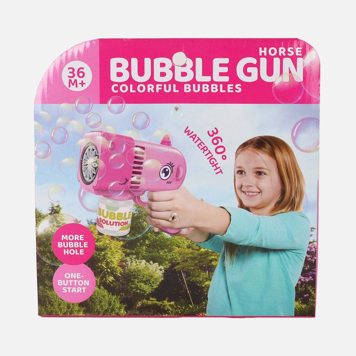 12 HOLES BUBBLE GUN UNICORN WITH LIGHT