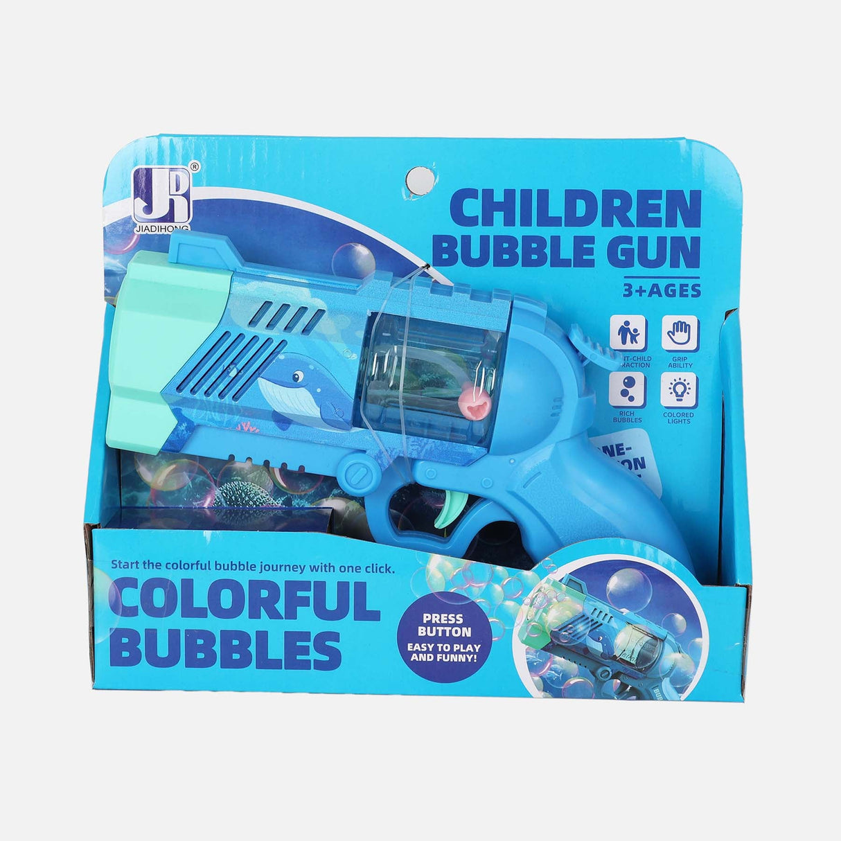 8 HOLES ELECTRIC DOLPHIN BUBBLE GUN WITH LIGHT