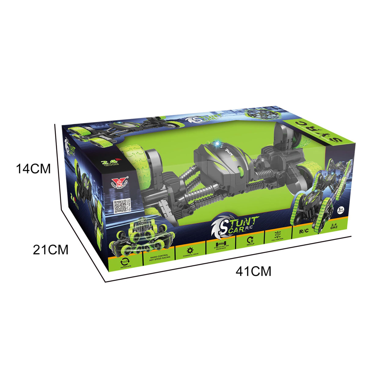 لعبة سيارة الأكشن المزودة ب 6 عجلات تعمل بالتحكم عن بُعد