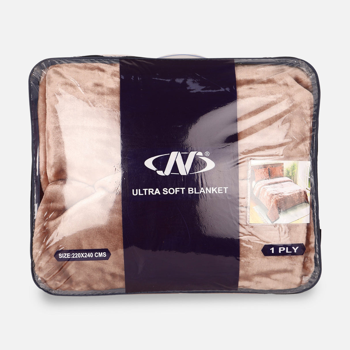 Solid Semi Cloudy Blanket Single Ply