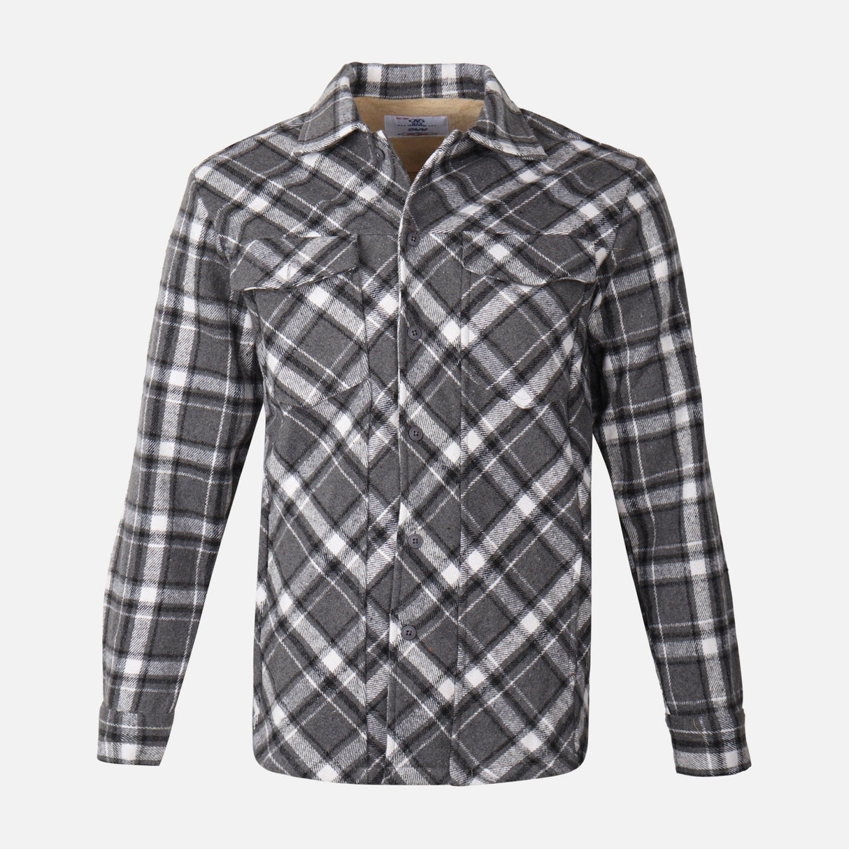 MEN LONG SLEEVE SHIRT SPREAD COLLAR